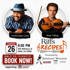 LIVE FILMING & RECEPTION Riffs & Recipes: Grammy-Winning violinist Mads Tolling & Top Chef Winner Tristen Epps